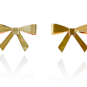 Brinco Ear Cuff Laço Grande Folheado Em Ouro 18k