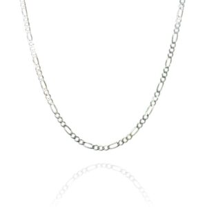 Colar Corrente Com Elos Alternados Em Prata 925