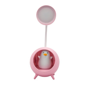 Luminaria Mesa USB Portatil Articulavel Abajur  Cor:Rosa