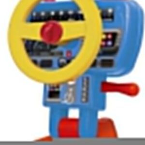 Volante Fom Fom, Elka, Corpo Azul Claro/Volante Amarelo/Base Vermelha