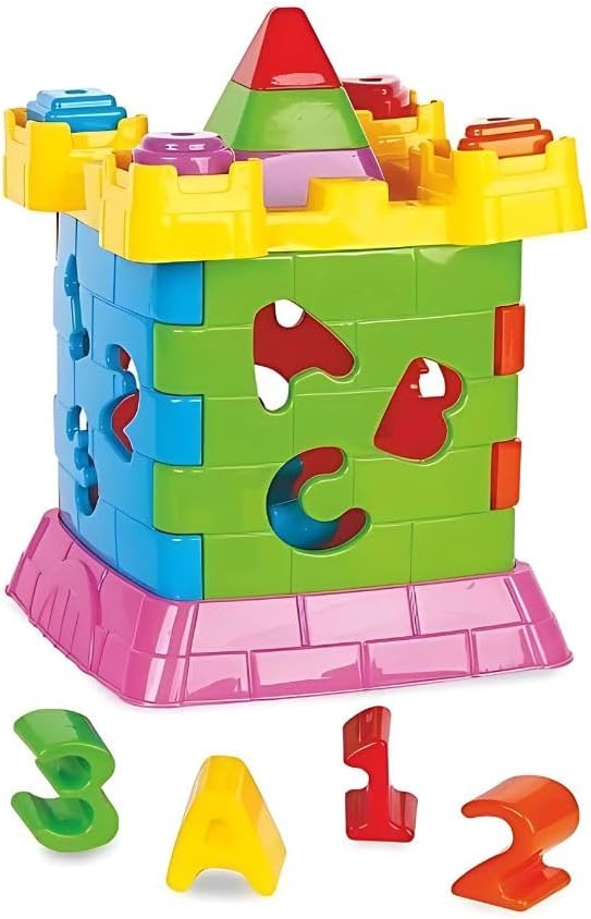 Castelo Didático Educativo Infantil com Peças de Encaixe Letras Números e Formas Coloridas para Montar e Desmontar - Imagem 7