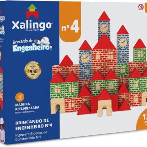Brincando de Engenheiro 120 Peças Xalingo, Multicor
