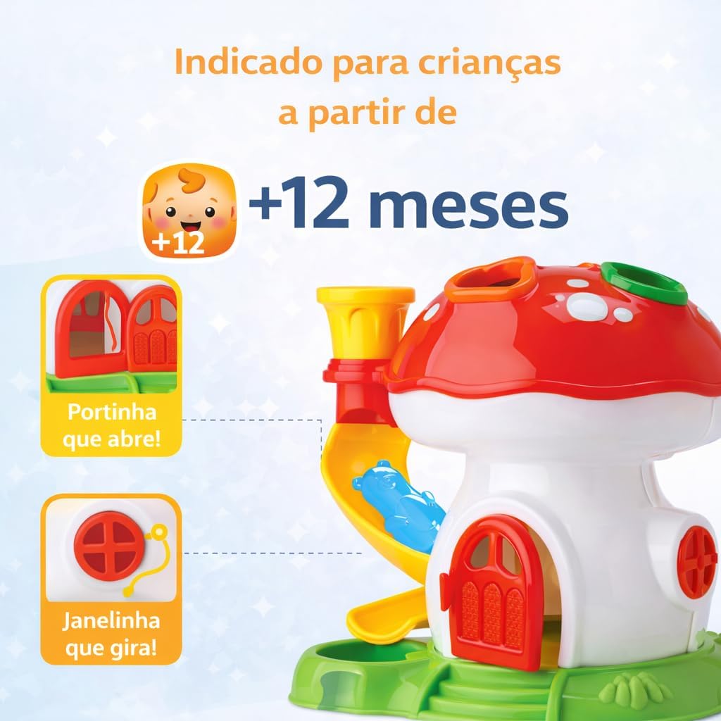 Brinquedos Educativos 1 Ano bebe Com Encaixes Formas Casinha Cores Didaticas Infantil Brinquedo Criança Interativo - Imagem 4