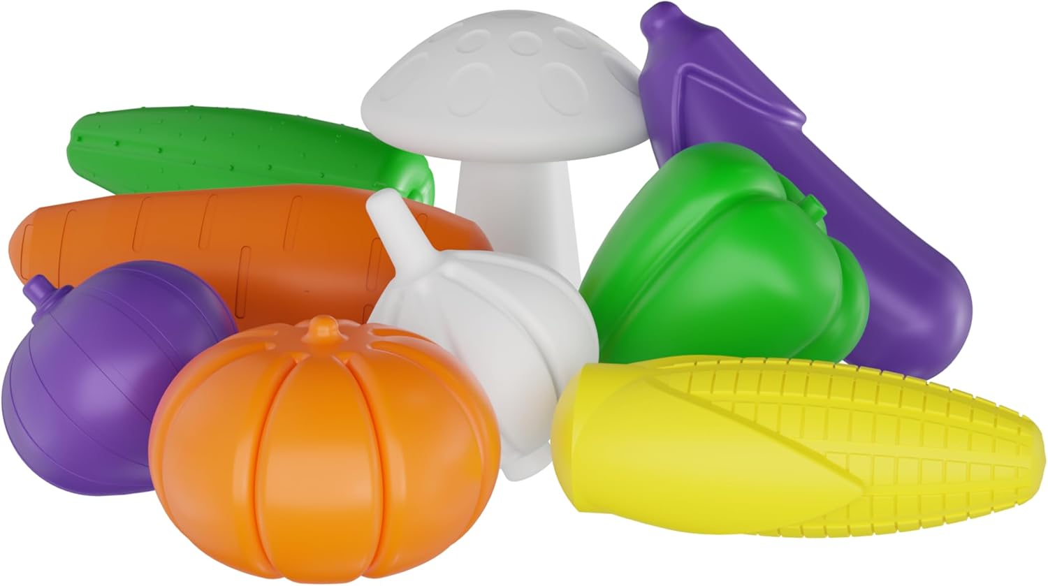 GGB Plast Brinquedos Kit Minhas Frutinhas e Verdurinhas 19 peças com Cesta 3 anos - Imagem 3