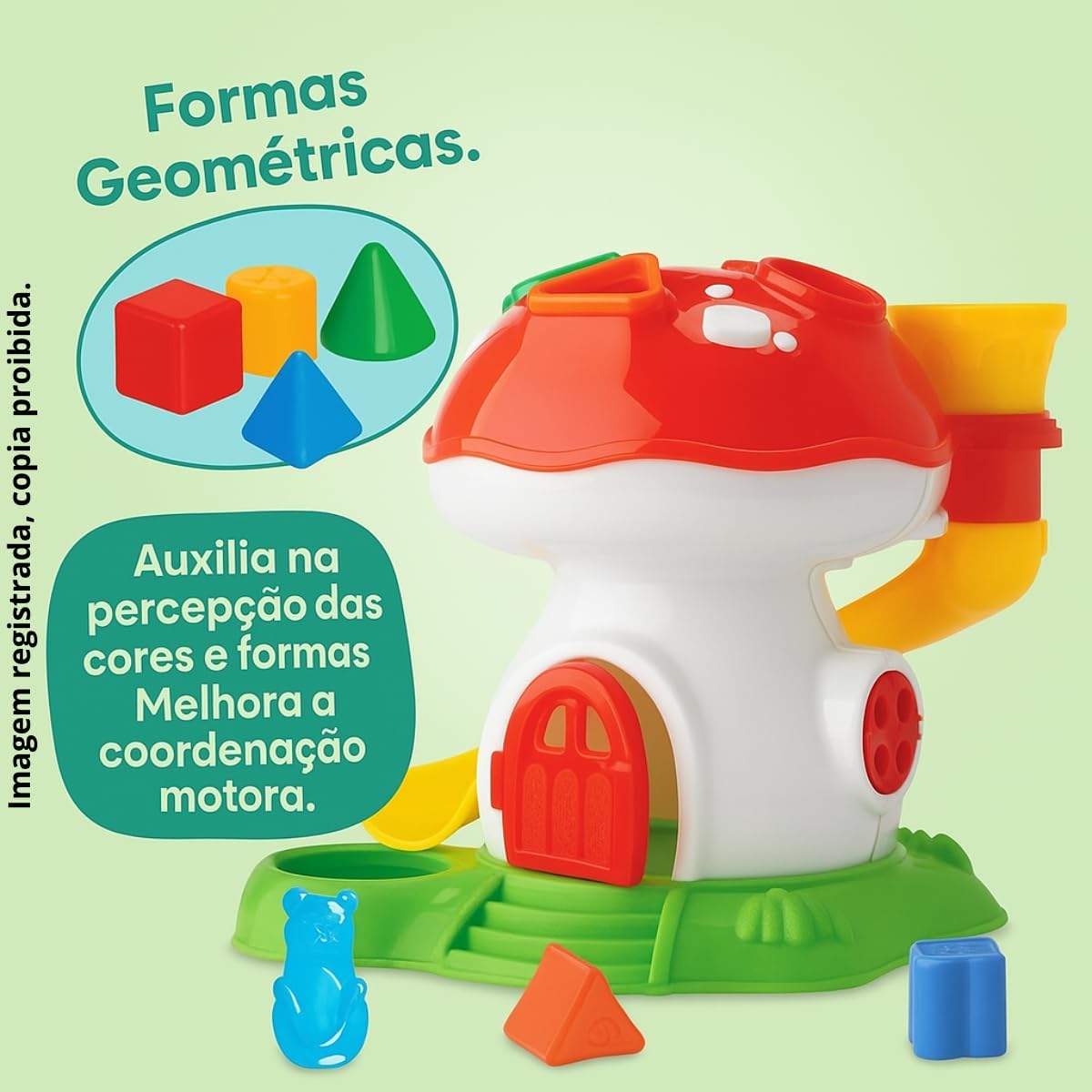 Brinquedos Educativos 1 Ano bebe Com Encaixes Formas Casinha Cores Didaticas Infantil Brinquedo Criança Interativo - Imagem 7