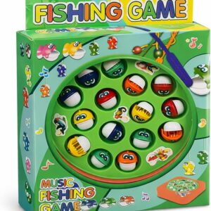 Brinquedo Pega Peixe Infantil com Som – Jogo de Pescaria Maluca a Pilha com 15 Peixinhos Coloridos e 3 Varas de Pesca Diversão Para Toda Família Brinquedo Educativo