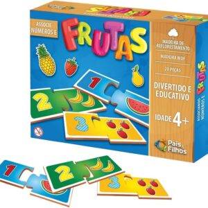 Pais & Filhos - Associe Números E Frutas - Madeira, Sortido