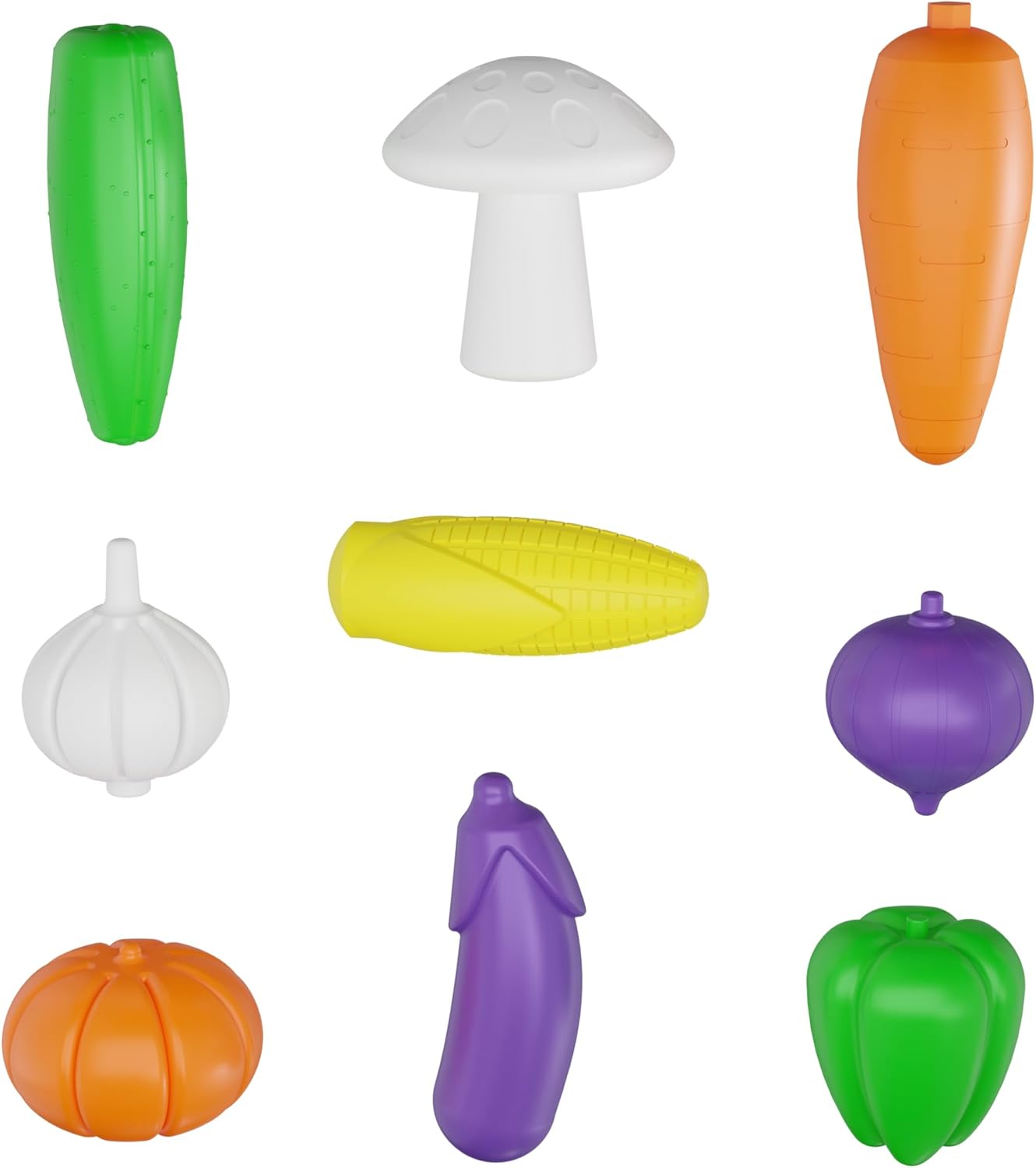 GGB Plast Brinquedos Kit Minhas Frutinhas e Verdurinhas 19 peças com Cesta 3 anos - Imagem 5