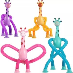 kit 2 Pop Tube Girafa Mágica Flexível Com LED, Pop It, Brinquedo, Criança, Presente - TYDA