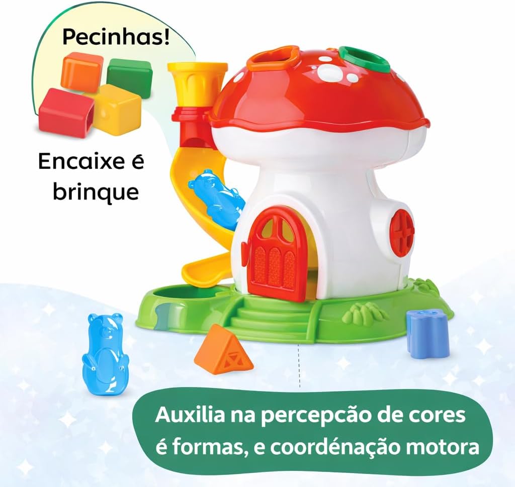 Brinquedos Educativos 1 Ano bebe Com Encaixes Formas Casinha Cores Didaticas Infantil Brinquedo Criança Interativo - Imagem 8