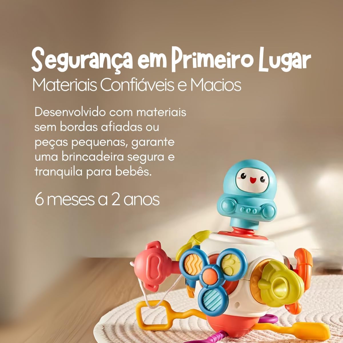 Brinquedo Sensorial Bebe Infantil Montessori Kidino Cubo De Atividades Educativo 8 em 1 - Imagem 4