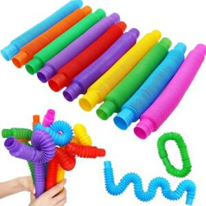 6 Poptube Tubo Fidget Tube Toys Folding Pop It Anti Estresse Autismo Desenvolvimento