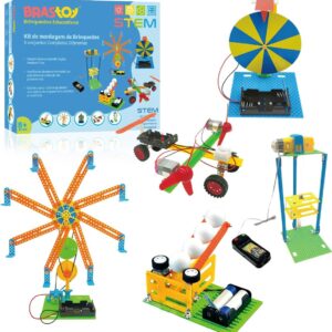 Ciência STEM Brinquedos Educativos Infantil Blocos de Montar Construção de Robôs (5 em 1 Kits)