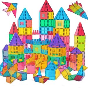 Conjunto de Brinquedos Magnéticos de 60 Peças, Brinquedos de Construção 3D, Brinquedos de Construção de Blocos Magnéticos, Adequados para Meninos e Meninas.