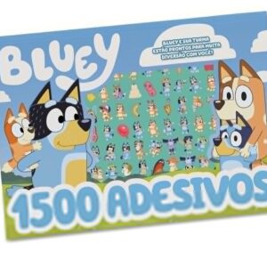 Bluey Prancheta para Colorir com 1500 Adesivos