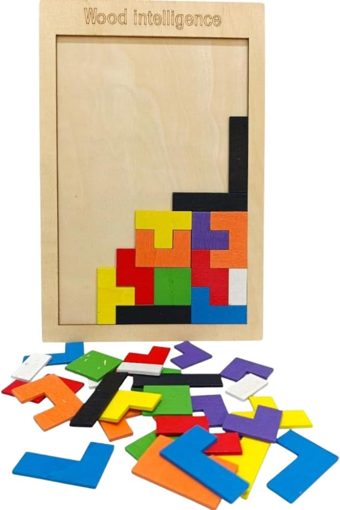 Quebra-Cabeça de Madeira Infantil Educativo – Puzzle de Raciocínio Lógico e Coordenação Motora – Brinquedo Pedagógico para Crianças - Imagem 2