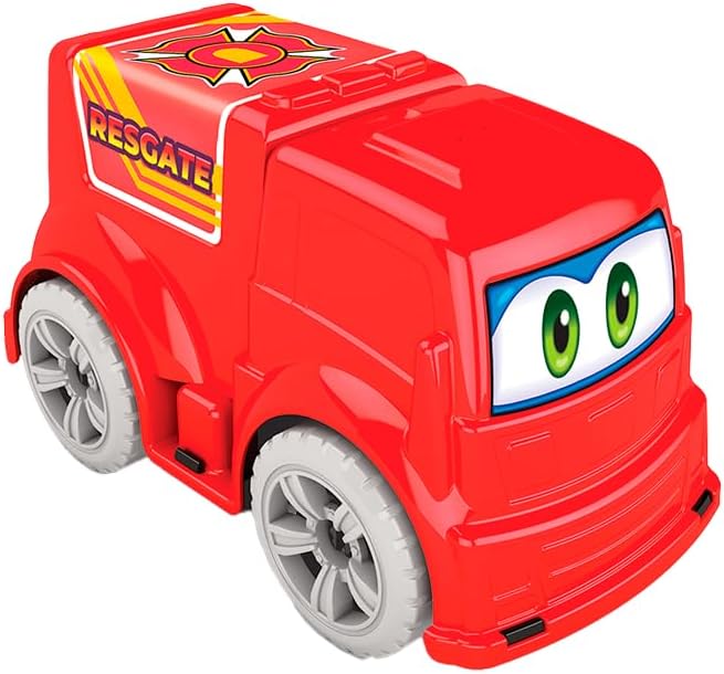 GGB Plast Carrinho Mini Frota Resgate Vermelho e Cinza
