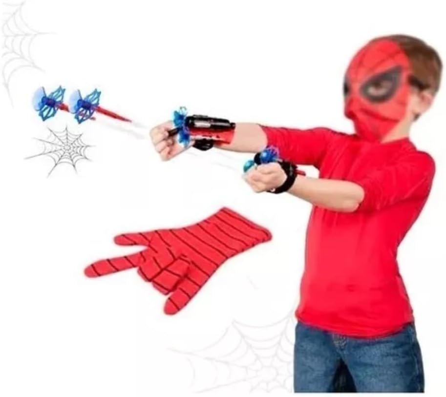Kit Lançador de Teia com Luva Aranha, Lançador de Dardos, Brinquedo Infantil - Imagem 2