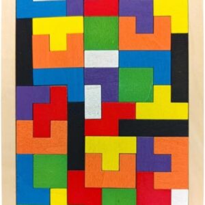 Quebra-Cabeça de Madeira Infantil Educativo – Puzzle de Raciocínio Lógico e Coordenação Motora – Brinquedo Pedagógico para Crianças