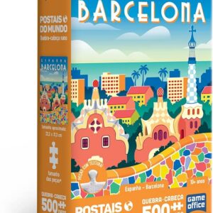Toyster - Quebra-cabeça: Postais do Mundo - Espanha - Barcelona - 500 peças nano - Game Office