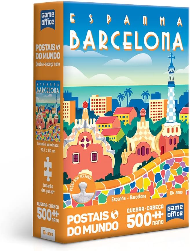 Toyster - Quebra-cabeça: Postais do Mundo - Espanha - Barcelona - 500 peças nano - Game Office
