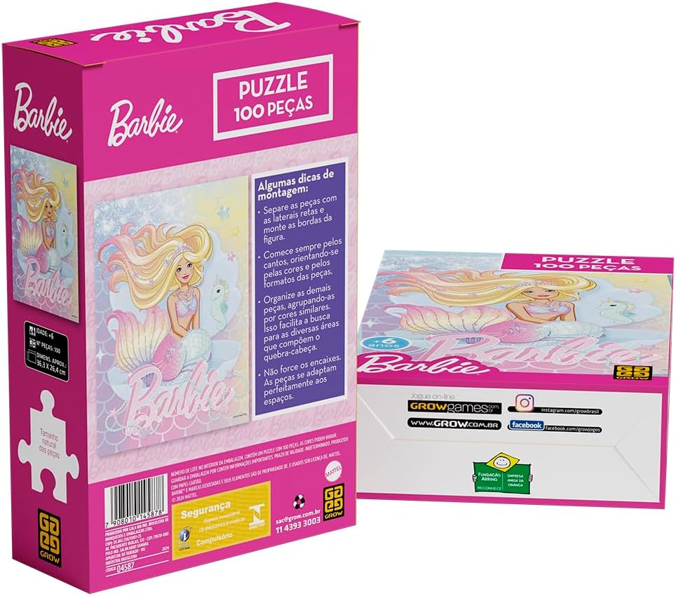 QUEBRA CABEÇA P100 BARBIE BRILHANTE - Imagem 3