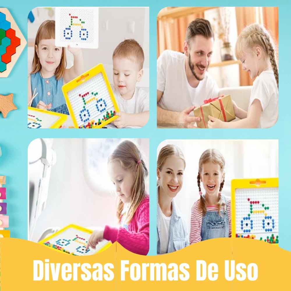 Brinquedo Montessori Educativo Quadro Magnético de Desenho Infantil Educacional Ideal para Aprendizado e Desenvolvimento Cognitivo - Imagem 5