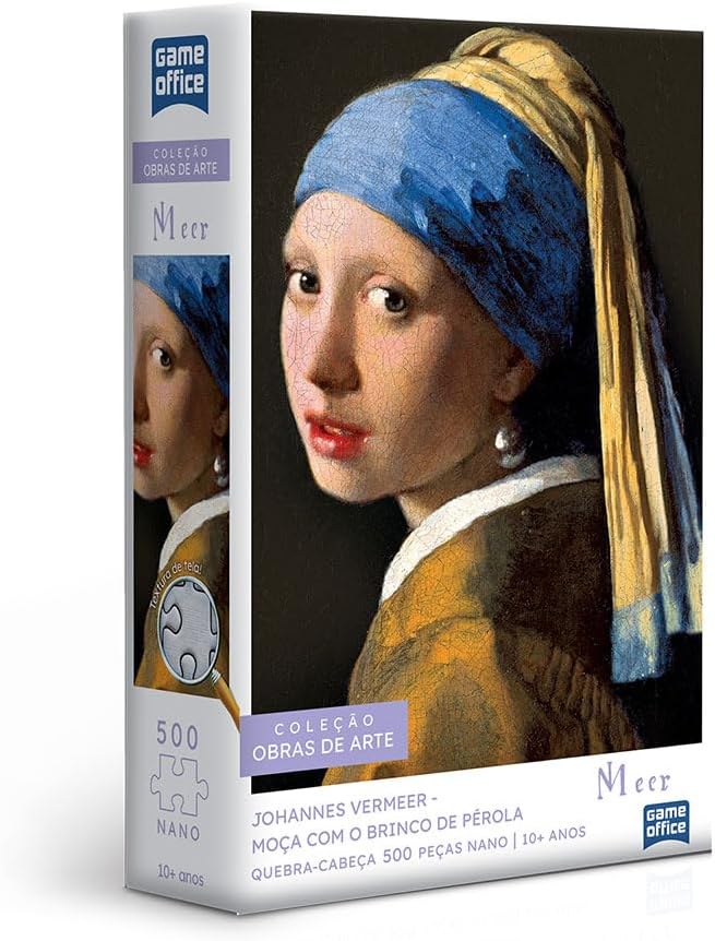 Toyster - Quebra-cabeça: Johannes Vermeer - Moça com Brinco de Pérola - 500 peças nano - Game Office