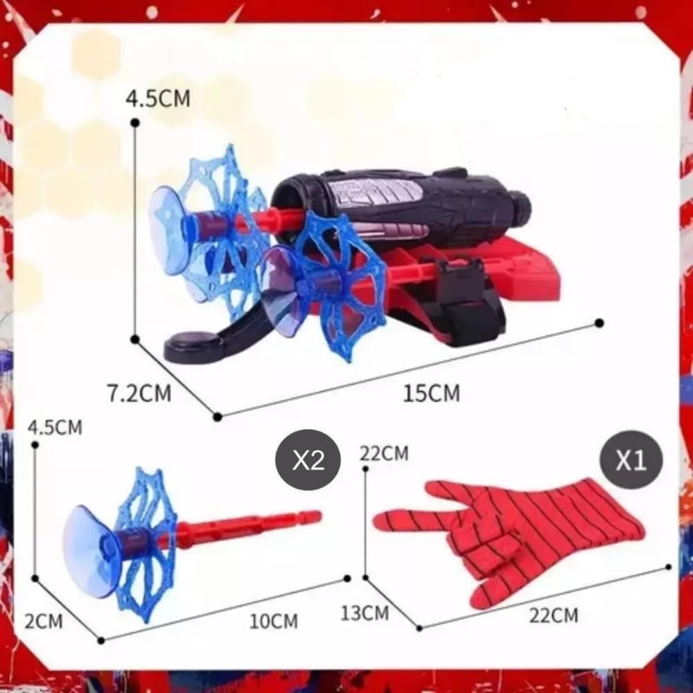 Kit Lançador de Teia com Luva Aranha, Lançador de Dardos, Brinquedo Infantil - Imagem 3
