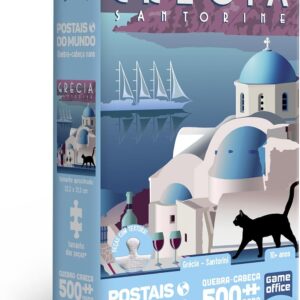 Toyster - Quebra-cabeça: Postais do Mundo - Grécia - 500 peças nano - Game Office