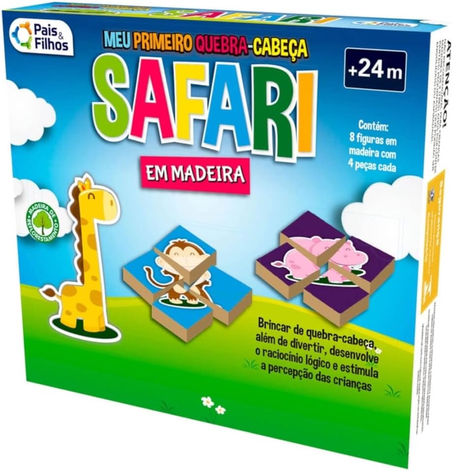 Pais & Filhos - Safari Meu Primeiro Quebra-Cabeça - 32 Pçs, Sortidas - Imagem 2