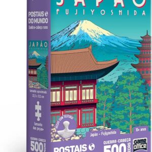 Toyster - Quebra-cabeça: Postais do Mundo - Japão - Fujiyoshida - 500 peças nano - Game Office