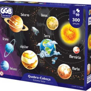 Quebra Cabeça Brinquedos Infantil Crianças Planetas 300 Pçs