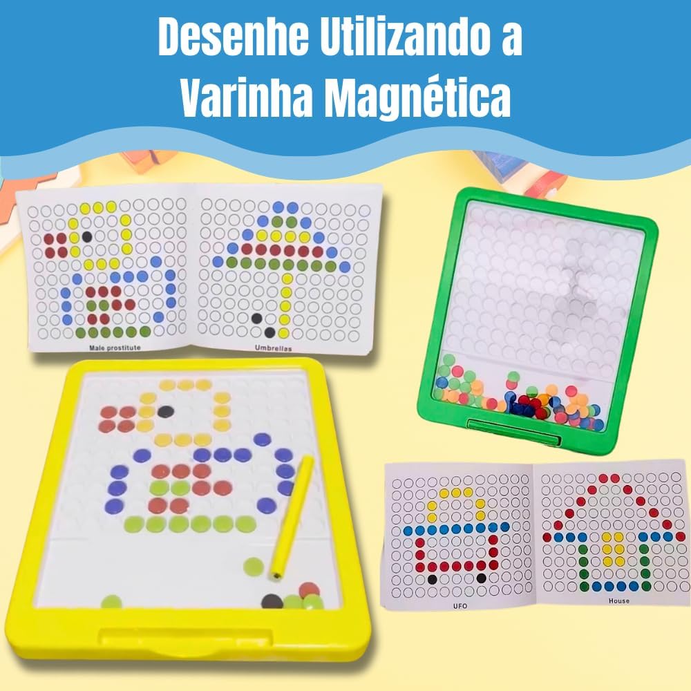 Brinquedo Montessori Educativo Quadro Magnético de Desenho Infantil Educacional Ideal para Aprendizado e Desenvolvimento Cognitivo - Imagem 6