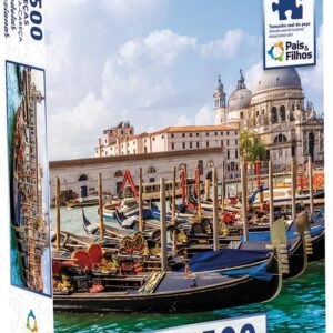 Pais & Filhos | Quebra-Cabeça Gondolas Venezianas 1500 Peças | Idade Recomendada 10+