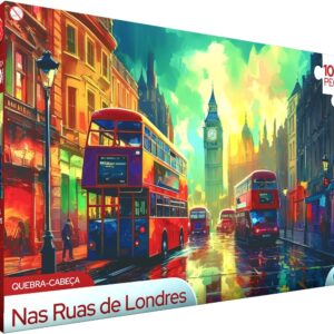 GGB Plast Quebra-Cabeça Nas Ruas de Londres 1000 Peças