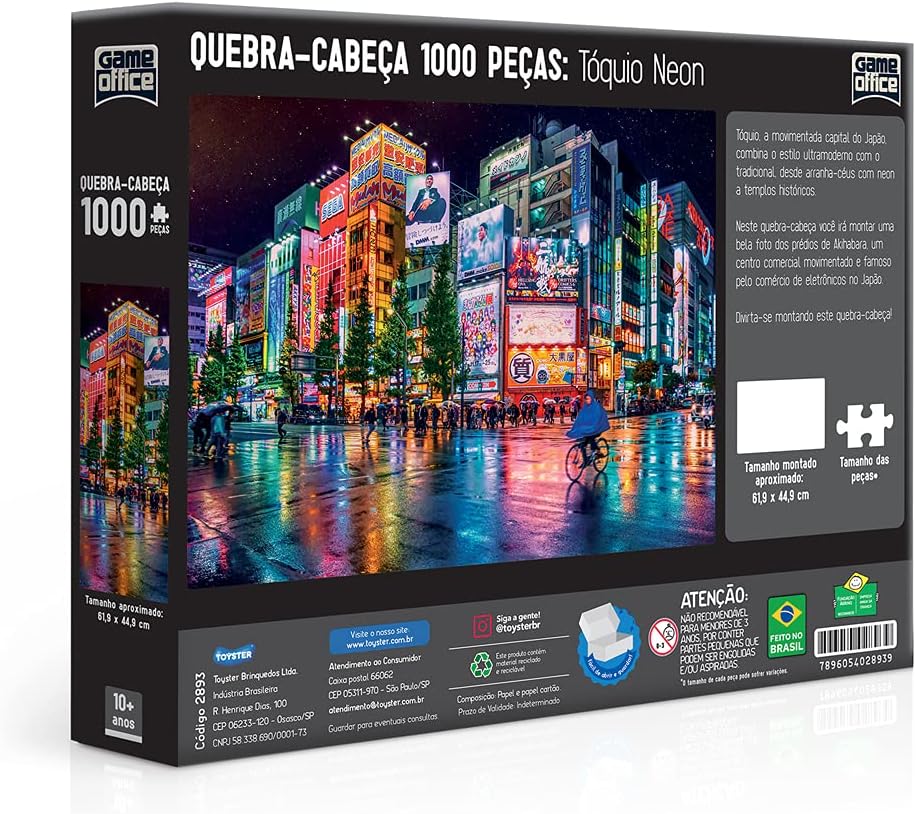 Toyster - Quebra-cabeça: Tóquio Neon - 1000 peças - Game Office - Imagem 2