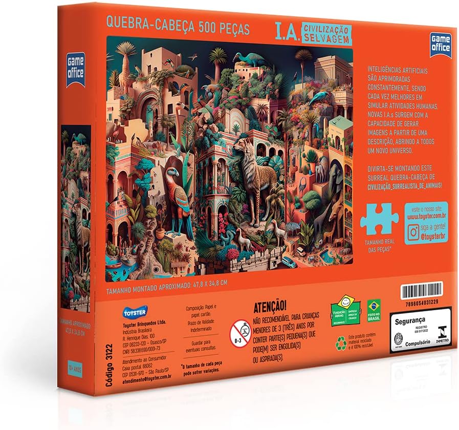 Toyster - Quebra-cabeça: IA: Civilização Selvagem - 500 peças - Game Office - Imagem 2