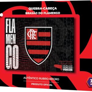 Flamengo, quebra cabeça Brasão Flamengo, 200 peças, Mimo brinquedos