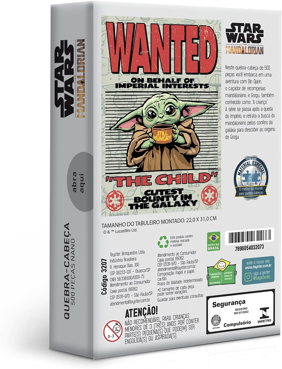 Toyster - Quebra-Cabeça: Grogu Star Wars - Fun - Nano 500 Peças - Disney - Game Office - Imagem 2
