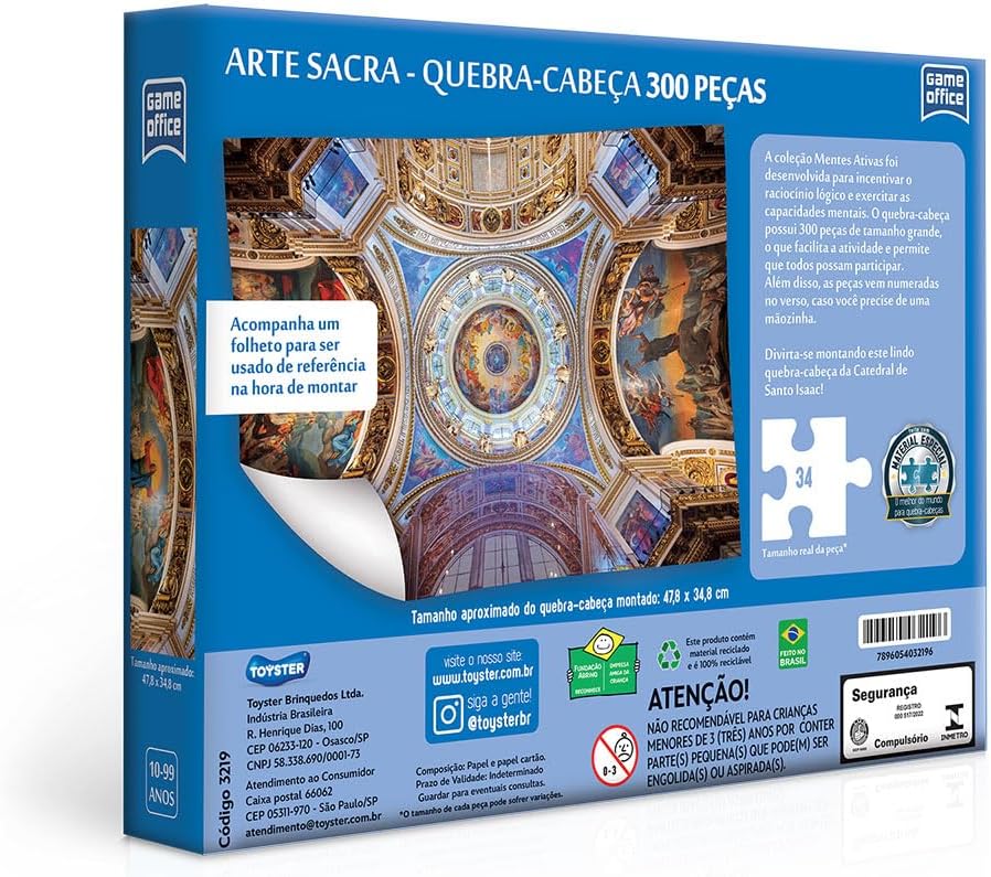 Toyster - Quebra-cabeça: Mentes Ativas - Arte sacra - 300 peças - Game Office - Imagem 2