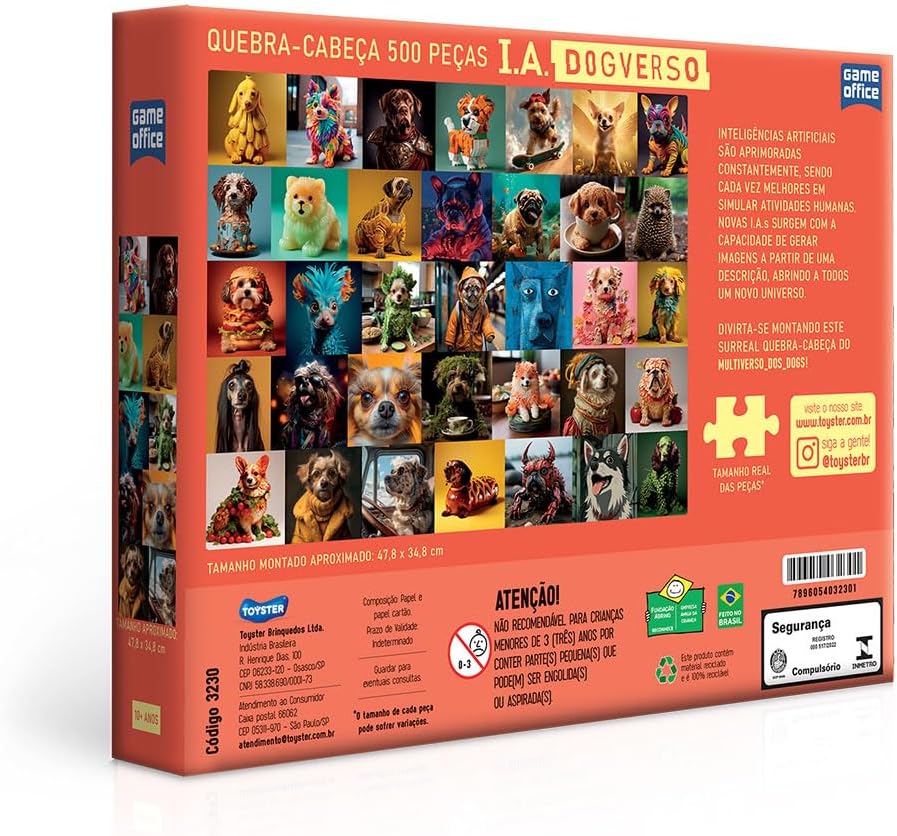 Toyster - Quebra-cabeça: IA Dogverso - 500 peças - Game Office - Imagem 2