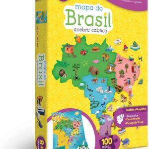 Toyster - Quebra-Cabeça: Mapa do Brasil - 100 peças