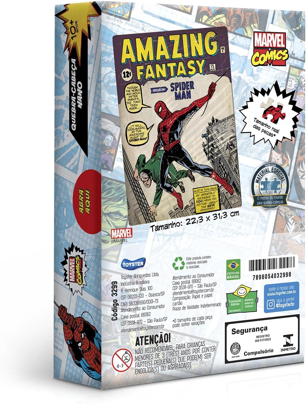 Toyster - Quebra Cabeça: Homem-Aranha - Nano 500 Peças - Disney - Game Office - Imagem 2