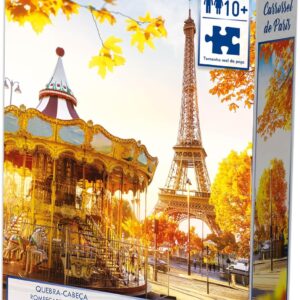 Pais & Filhos | Quebra-Cabeça Carrossel de Paris 1500 Peças | Puzzle Adulto Premium, Alta Definição, Desafio Relaxante +12 anos