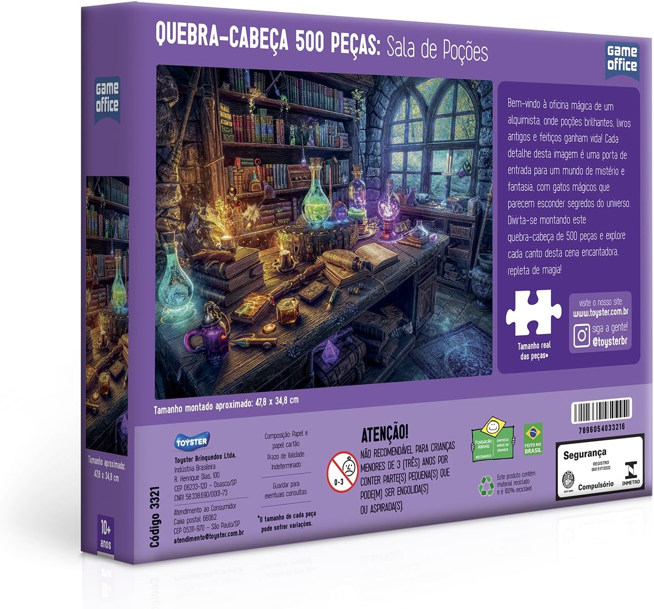 Toyster - Quebra-cabeça: Sala de Poções - 500 peças - Game Office - Imagem 2