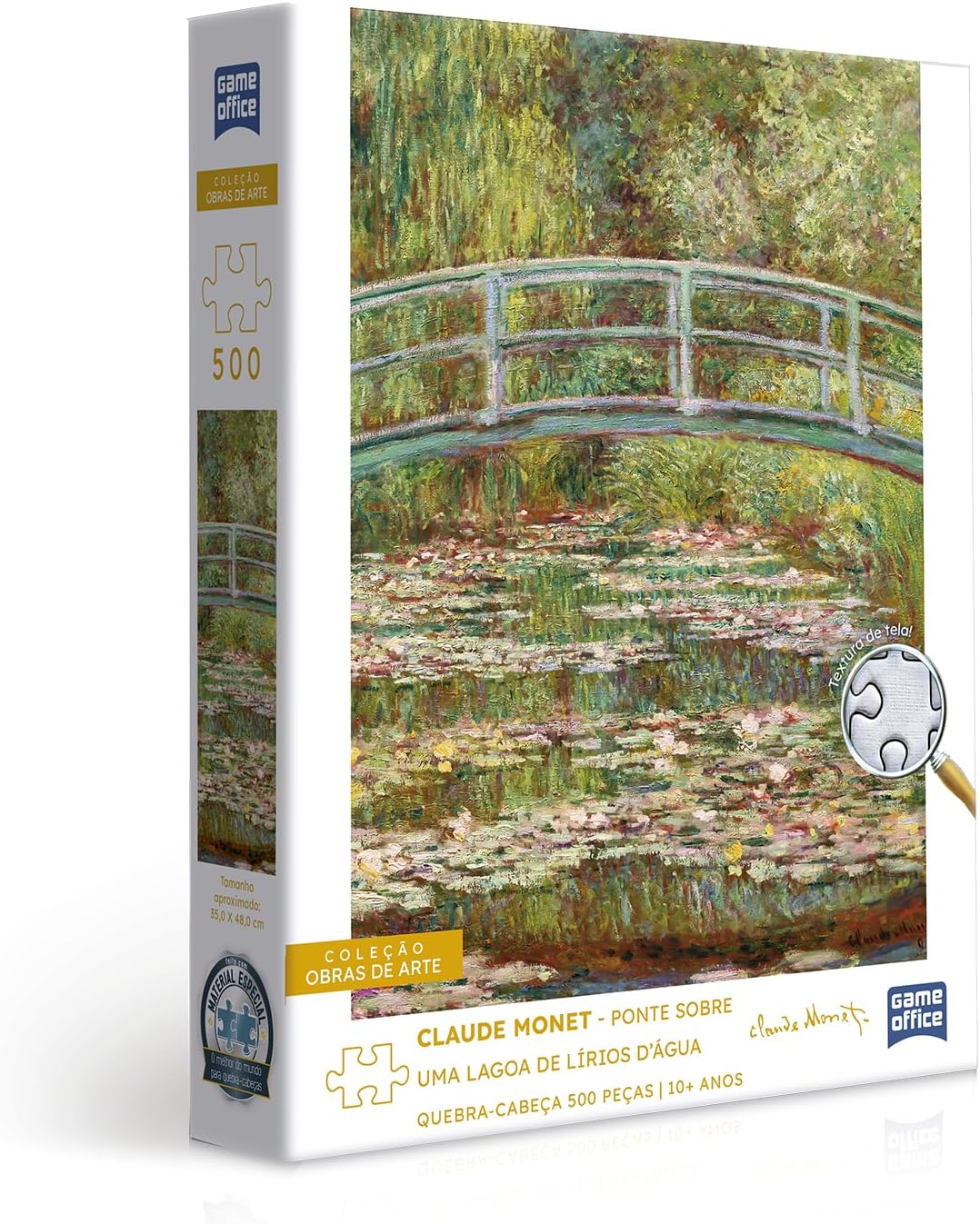 Toyster - Coleção Obras de Arte - Monet: A lagoa com lírios - Quebra-cabeça 500 peças - Game Office