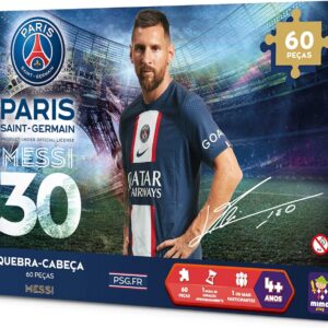 QUEBRA CABEÇA COLECIONAVEL 60 PÇ MESSI - PSG - MIMO BRINQUEDO