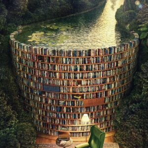 Quebra-cabeça Madeira Canal de Estante de Livros "Bookshelf Canal" 1000 peças com pôster em tamanho real Adulto Infantil Jogo Educativo Desafio Alívio do estresse Familiar Brinquedo para presente