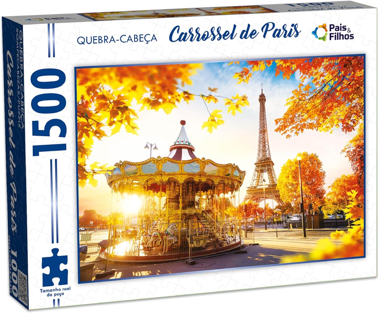 Pais & Filhos | Quebra-Cabeça Carrossel de Paris 1500 Peças | Puzzle Adulto Premium, Alta Definição, Desafio Relaxante +12 anos - Imagem 2